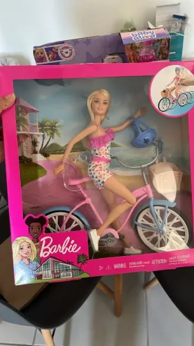 Boneca Barbie bicicleta nova na caixa