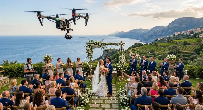 Filmagem casamento com Drone e Filmadora 