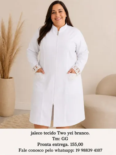 Jaleco tecido Two yei. Tm. G