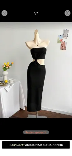 Vestido com fenda 