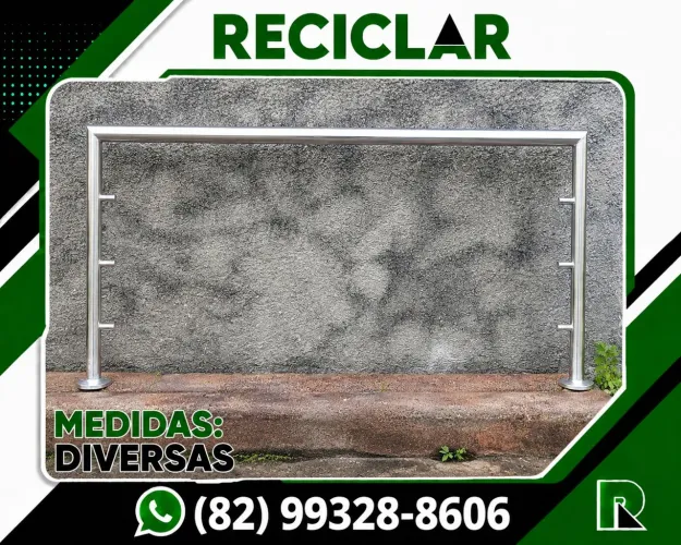 BARRA DE APOIO, DE AÇO INOX, USADA. 