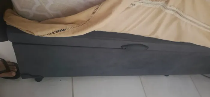 Cama box baú solteiro c/ cabeceira