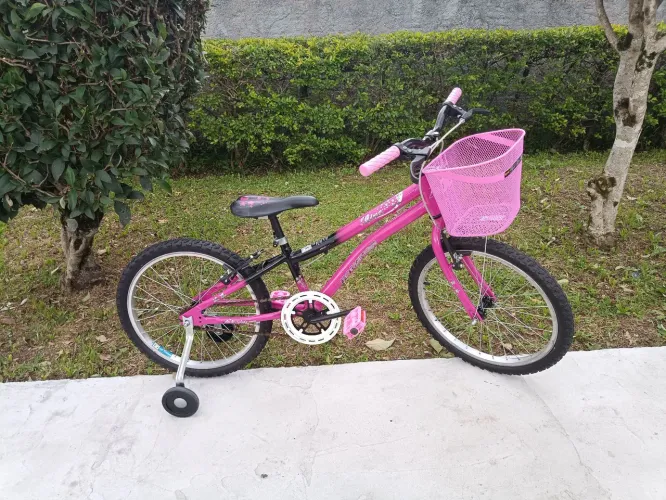 Bicicleta infantil aro 20 cestinha rodinhas revisada exce.estado