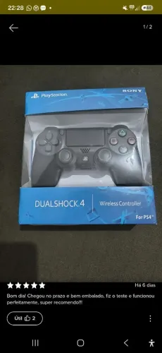 CONTROLE PS4 NOVO NA CAIXA