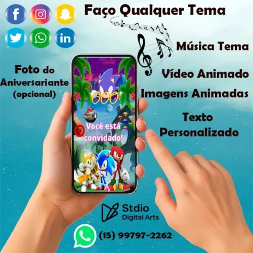 Convite Digital Animado Personalizado para Whatsapp