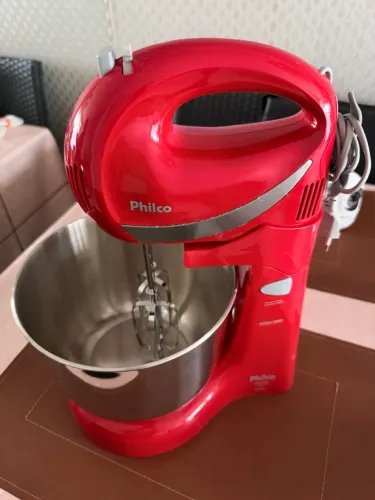 Batedeira Philco vermelha Paris inox 350w