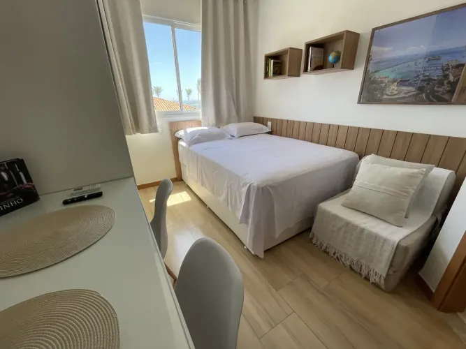Studio Mobiliado com Vista Mar | Smart Pituba | A Poucos Passos da Praia | Pituba