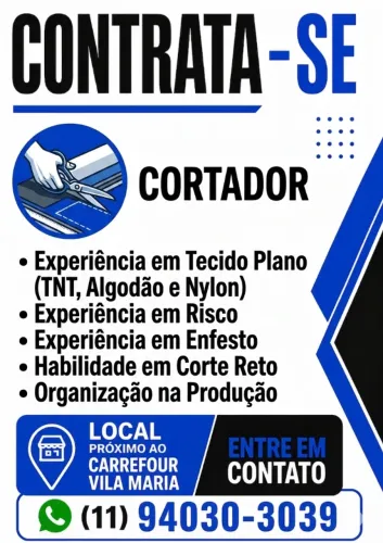 VAGA DE EMPREGO (CORTADOR)