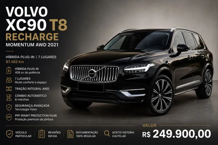 Volvo XC-90 XC 90 T-8 Híbrido Momentum 2.0 5P 2021