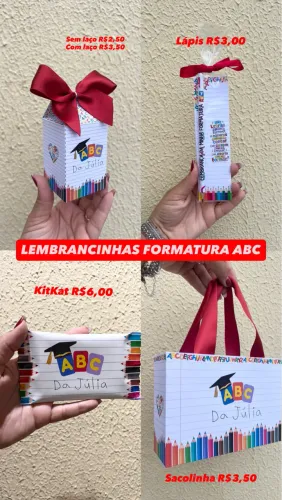 Lembrancinhas formatura abc