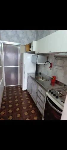 Balcão de cozinha de alumínio, vintage.