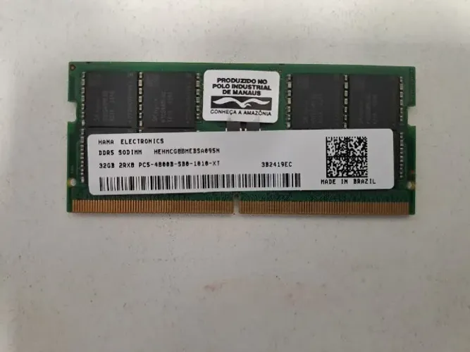 Memoria para Notebook DDR5 pente de 32GB - Garantia conosco de 90 dias