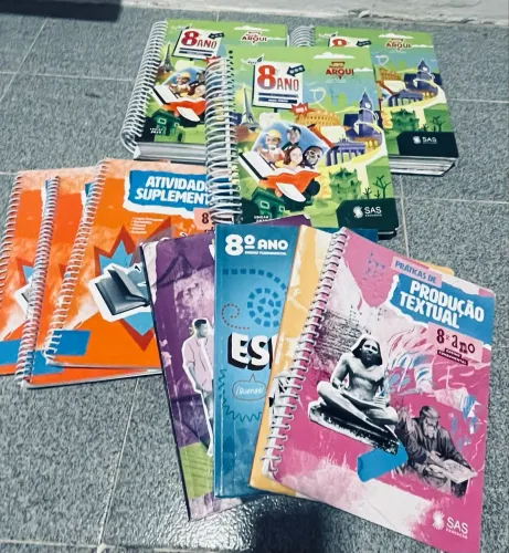 Livro 8 ano - 1,2,3 (2025) - SAS + 7 Livros 