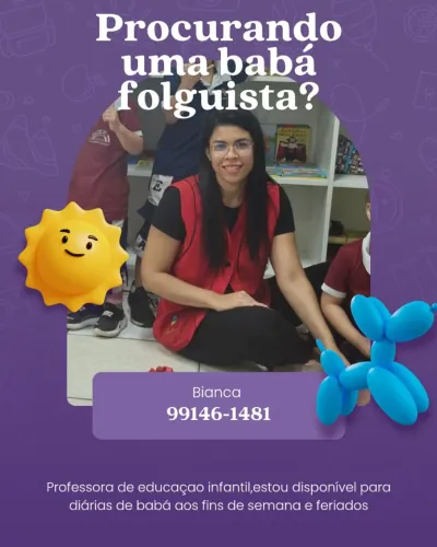 Babá folguista disponível 