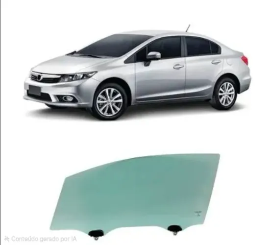 Vidro Porta Honda New Civic 2012 a 2016 Dianteiro Esquerdo