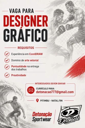 Vaga para designer gráfico 