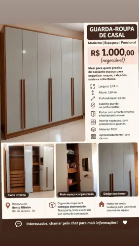 Guarda roupa casal gigante 2,40