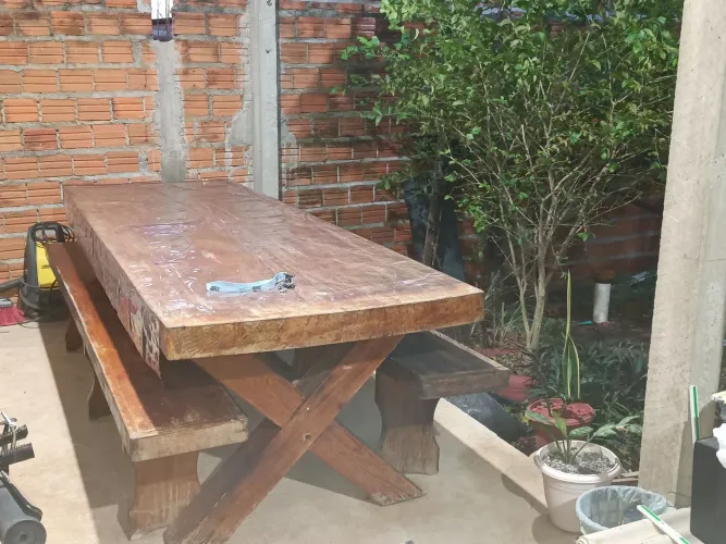 Vendo mesa rústica 