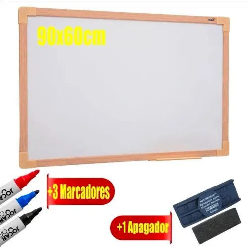 Quadro escolar 90x60cm + Apagador e Marcadores