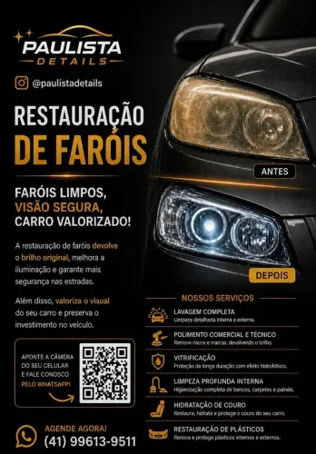 Restauração de Faróis automotivo