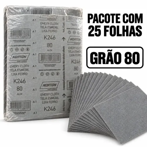 Lixa ferro K246 NORTON grão 80