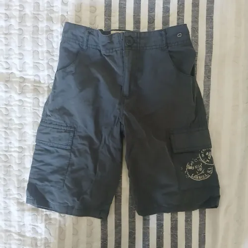 Bermuda Masculina Cargo Tamanho 6 com Bolsos e zíper