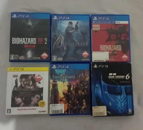 Biohazard Japan version JPN PS4 PS3, Granturismo 6, Kingdom Hearths 