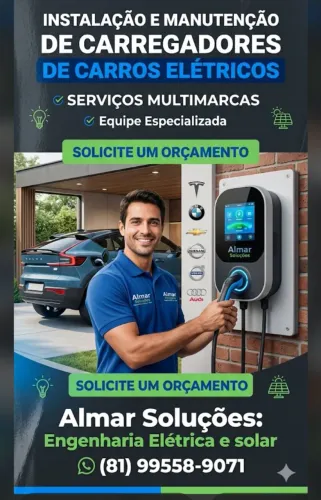 Instalação de carregador de carro elétrico de várias marcas