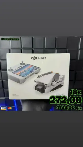 Drone DJI Mini 3 RC (com visor ) Pronta Entrega - Lacrados em até 18X 