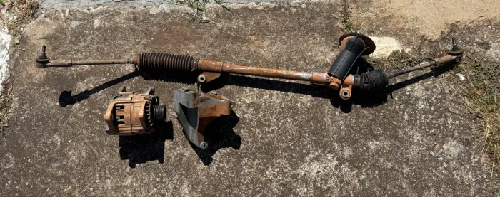 Alternador, Caixa de direção + Suporte