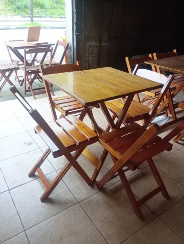 Mesa e cadeiras de madeira nobre top para lanchonete,bar,pub,restaurante