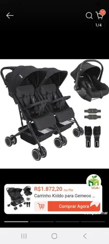 CARRINHO DE BEBE GÊMEOS