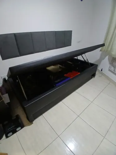 Cama Box Baú solteiro 3x1