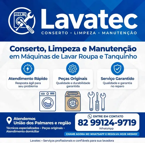 Conserto e limpeza e manutenção de máquina de lavar e tanquinho