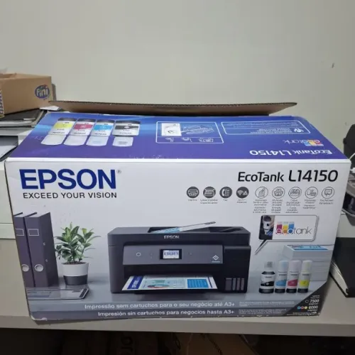 Impressora Epson L14150 Imprime A3+ Scanner Imprme Frente/Verso Automático Tinta Original