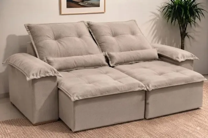 Sofa novo de fabrica retratil e reclinavel (com percinta elastica italiana)