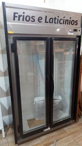 % Expositor de 2 Portas Frios e laticínios 1,20m Balcão Refrigerado Auto Atendimento Novo