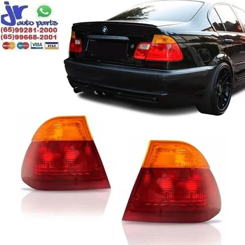 Par Lanterna Traseira Canto BMW E46 1999 2000 2001 2002 2003 2003 2005 Âmber Importada 