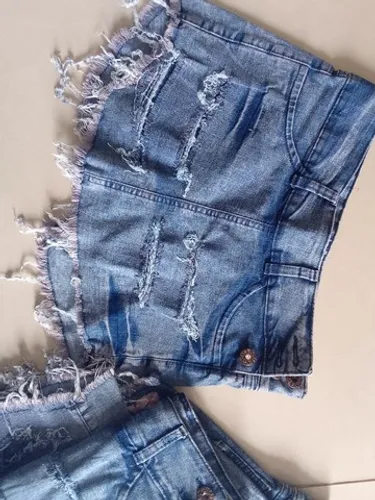 Short saia jeans feminino 36