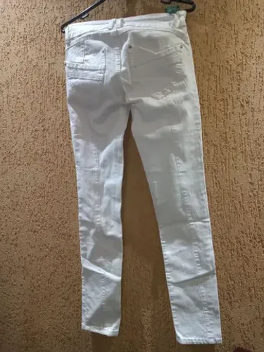 Calça jeans feminina branca- Pool
