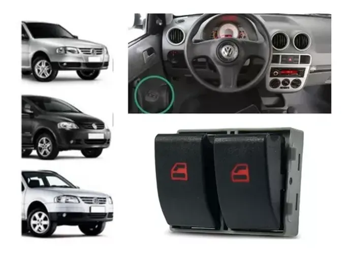 Botão Interno Volkswagen Fox - Duplo - VW0170