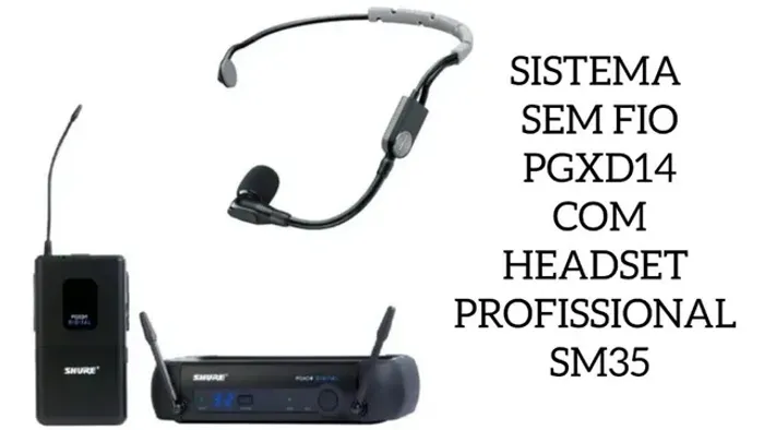 Sistema Shure Profissional Pgxd14 / Sm35, Audio 24 Bits