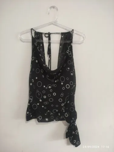 Blusa preta crepe
