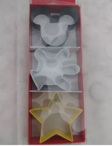 Kit colecionáveis de cortadores Mickey
