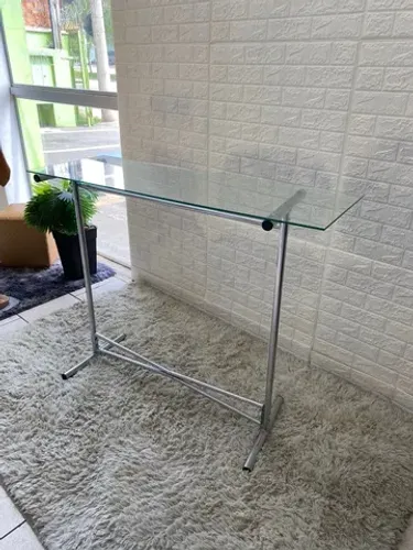 Balcão Cromado Com Vidro 