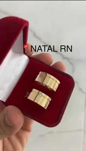 Par de Alianças Moeda Antiga(Pronta Entrega)