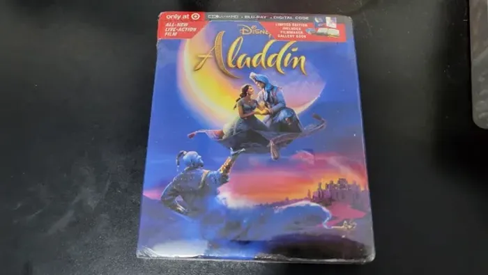 Edicao Limitada Lacrado: Aladdin Blu-Ray 4K HDR + Blu-ray + Digital + Livro