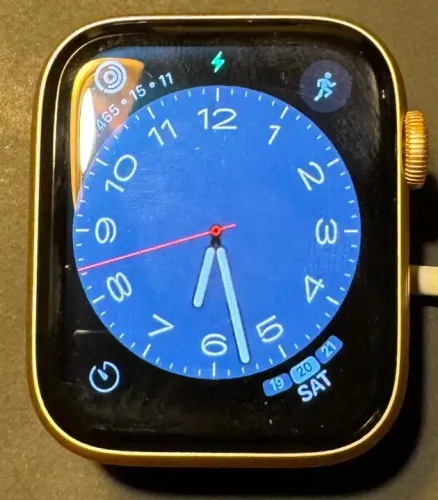 Apple Watch 44mm Series 5 Gold - aceita cartão de crédito