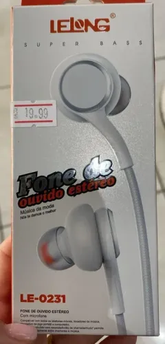 Fone de Ouvido Stereo Sound Lelong LE-0231 - Ideal Para Música e Chamadas Loja Coimbra