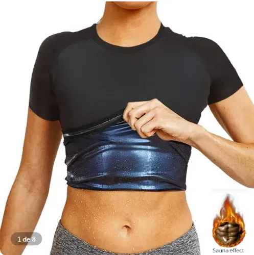 ** Camiseta Camisa Blusa Térmica Efeito Sauna para Ginástica Fitness Crossfit z684